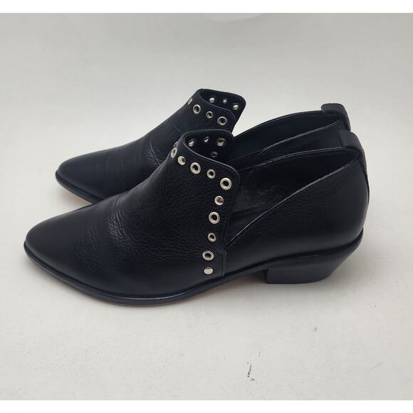 Rebecca Minkoff ANNETTE" LEATHER Studded Booties Women's 8 Black - Picture 6 of 16